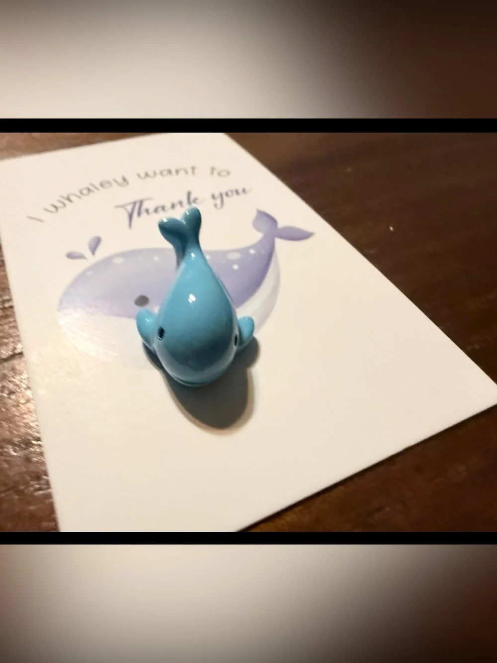 $2 Blue Whale Thank You Card SET $2 WITH any $10 ORDER OR MORE